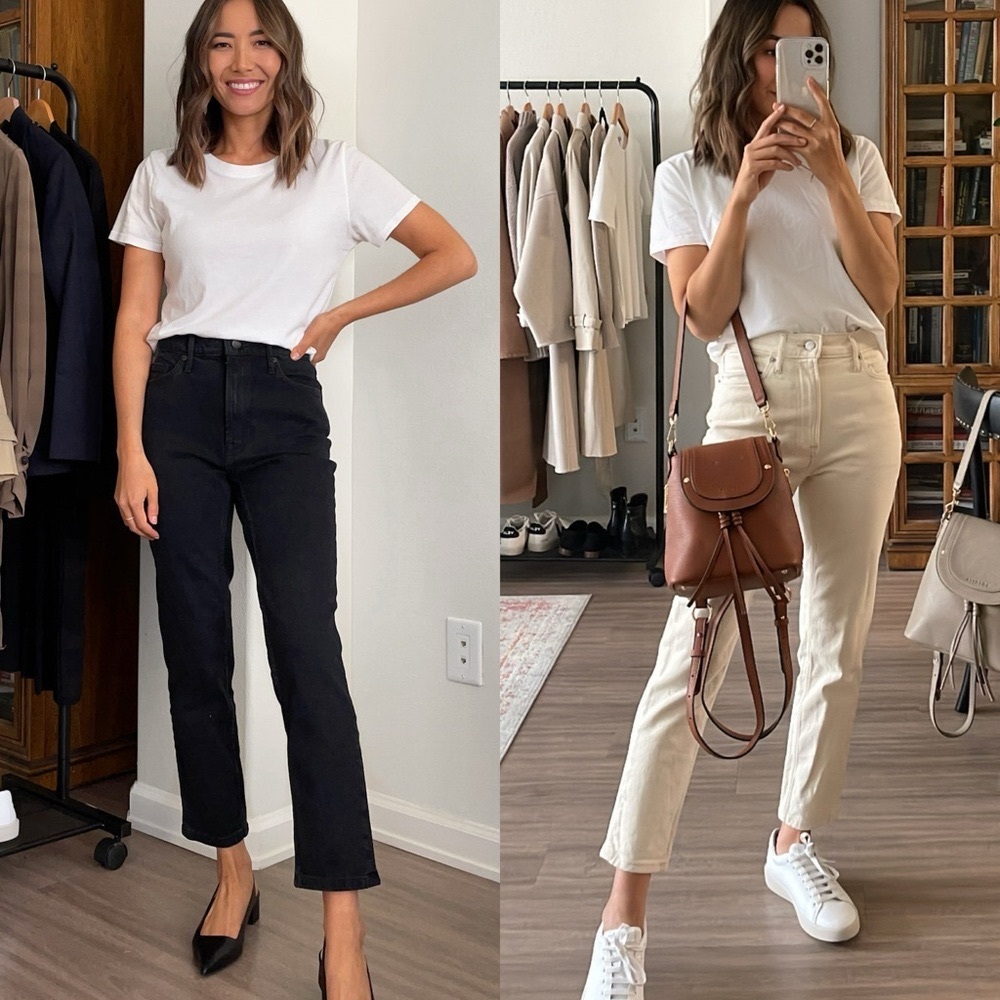 White Everlane 90s cheeky Jean
